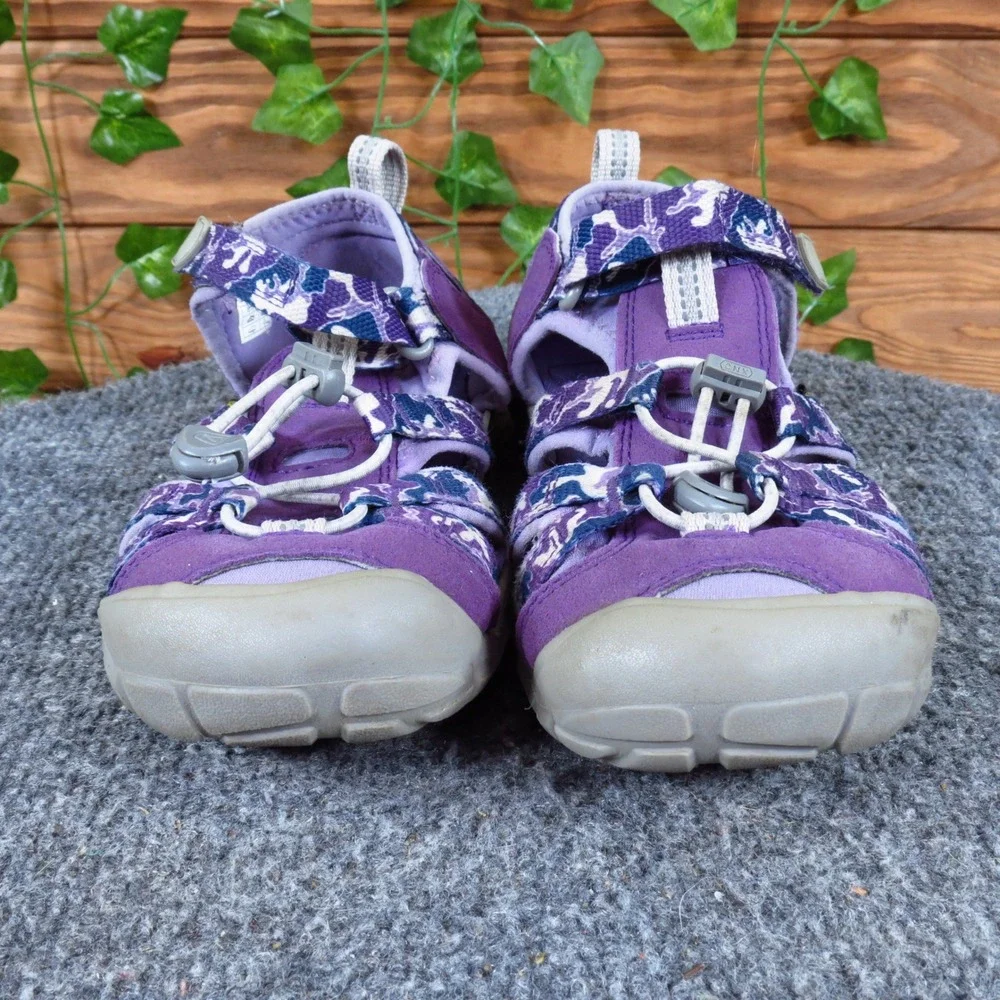 KEEN Seacamp II CNX Kids Water Sandals Sz 3 Outdoor Hiking Purple Camo Synthetic